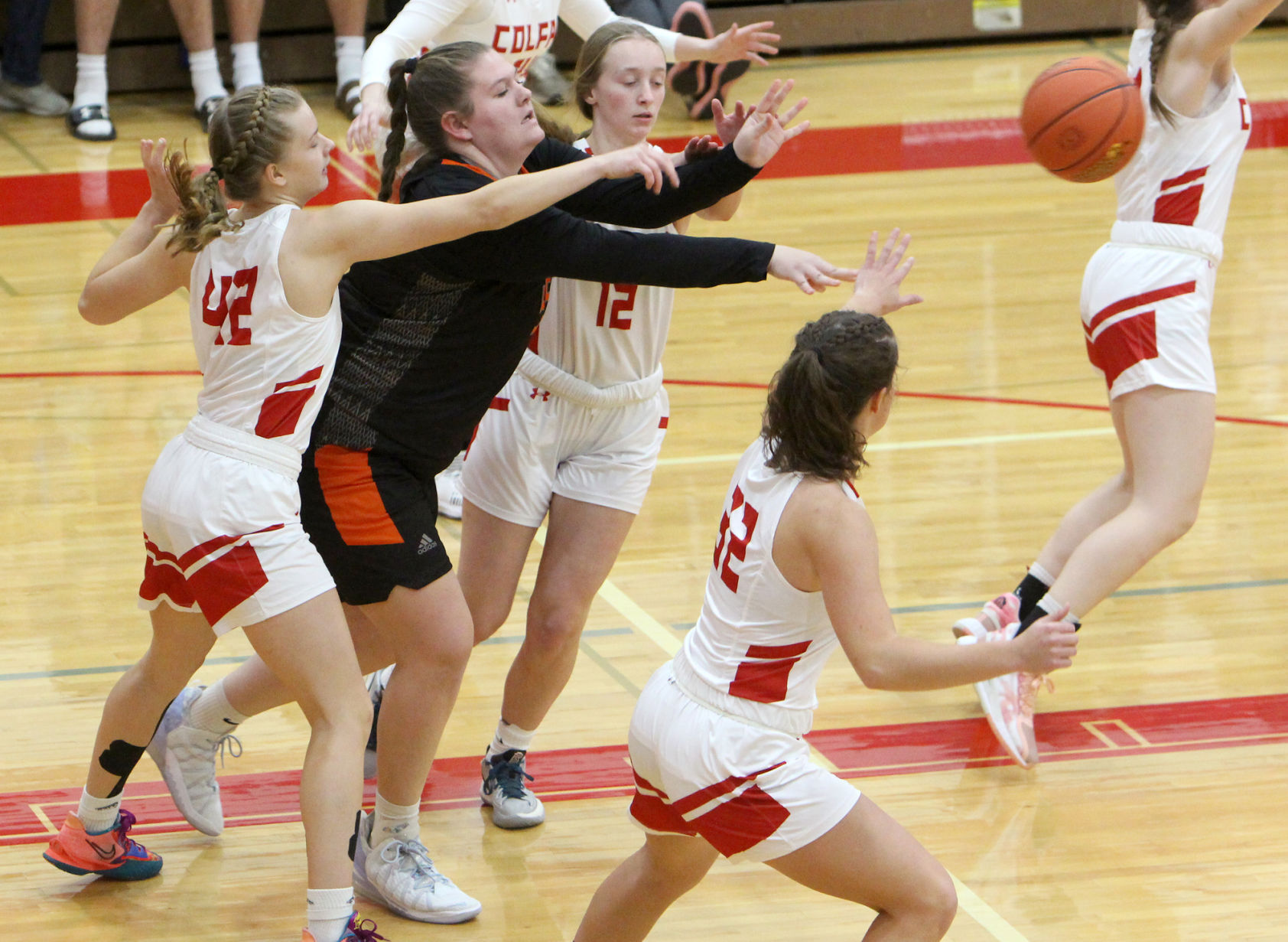 Bloomer girls basketball at Colfax 11-22-21